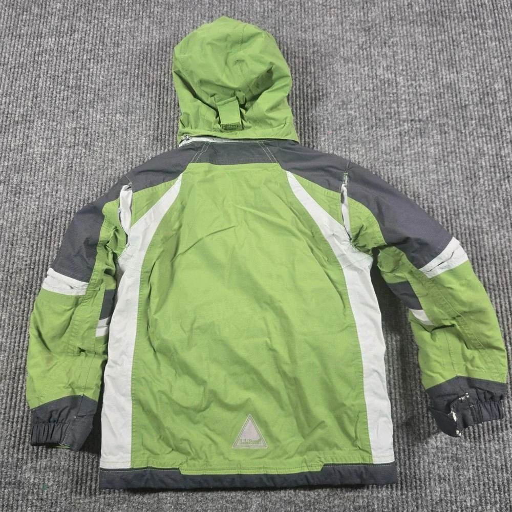 L.L. Bean Jacket Boys Large 6X 7 Green Hooded Insulated Ski Snow Thinsulate